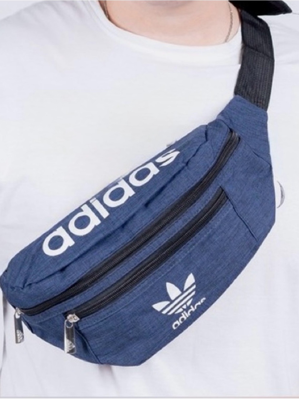 Adidas Navy Blue waist/shoulder bag